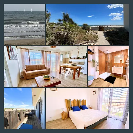 Evasion Marine - En Premiere Ligne Plage, Climatise Et Parking * Mauguio