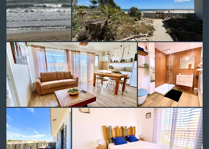 Evasion Marine - En Premiere Ligne Plage, Climatise Et Parking * Mauguio